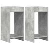 vidaXL Supporto per piante 2 pz Grigio Cemento 30 x 30 x 60 cm