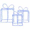 vidaXL Scatole regalo di Natale luminose LOVIISA 3 pz 360 LED Blu