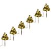 vidaXL Sentiero Alberi di Natale 6 pz con LED Bianco Caldo 45 cm PVC