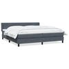 vidaXL Giroletto a Molle con Materasso Grigio Scuro 200x210 cm Velluto