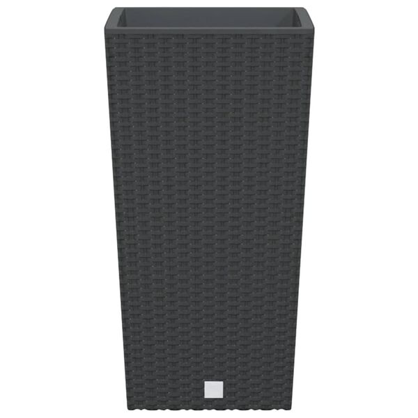 vidaXL Fioriera con Interno Rimovibile Antracite 11 / 26,5 L PP Rattan