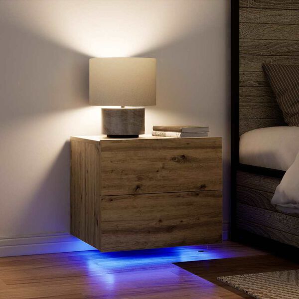 vidaXL Armadio da Notte Rovere artigianale 50 x 39 x 41 cm