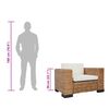 vidaXL Poltrona con Cuscini in Rattan Naturale