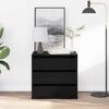 vidaXL Mobile con Cassetti Nero 60 x 41 x 58 cm Legno multistrato