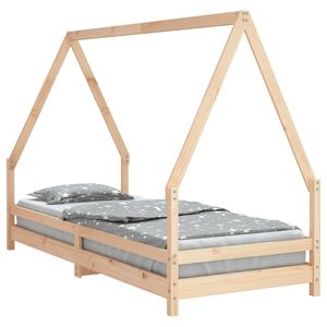 vidaXL Giroletto per Bambini 80x200 cm in Legno Massello di Pino