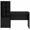 vidaXL Scrivania con cassetto 2 pcs Rovere Nero