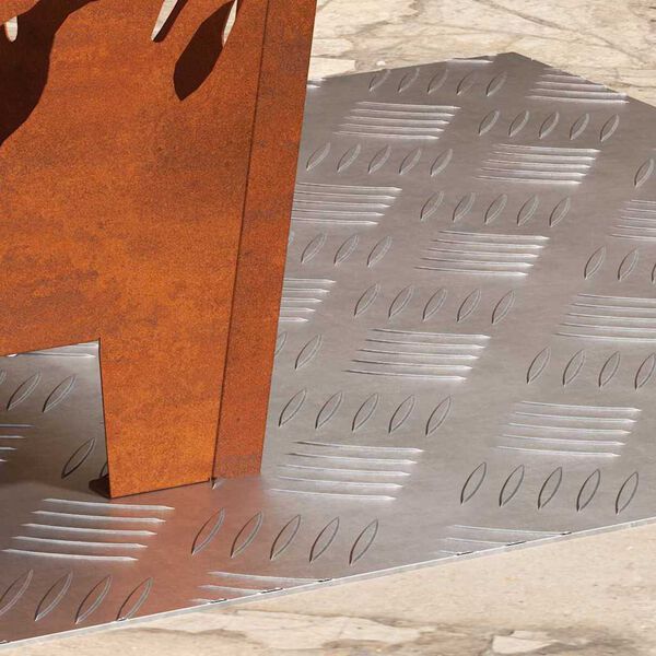 vidaXL Gradini per Scale Quadrato 2 pcs Argento 50 x 50 cm Alluminio