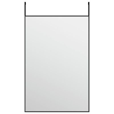 vidaXL Specchio da Porta Nero 40x60 cm in Vetro e Alluminio
