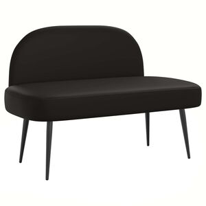 vidaXL Panchina imbottita con schienale Nero 110 x 60 x 76 cm