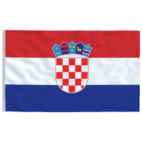 vidaXL Bandiera della Croazia 90x150 cm