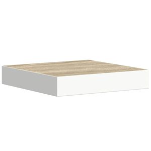 vidaXL Scaffale a Parete Rovere e Bianco 23x23,5x3,8 cm in MDF