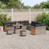 vidaXL Set Divano da Giardino con cuscino 17 pcs Grigio polyrattan