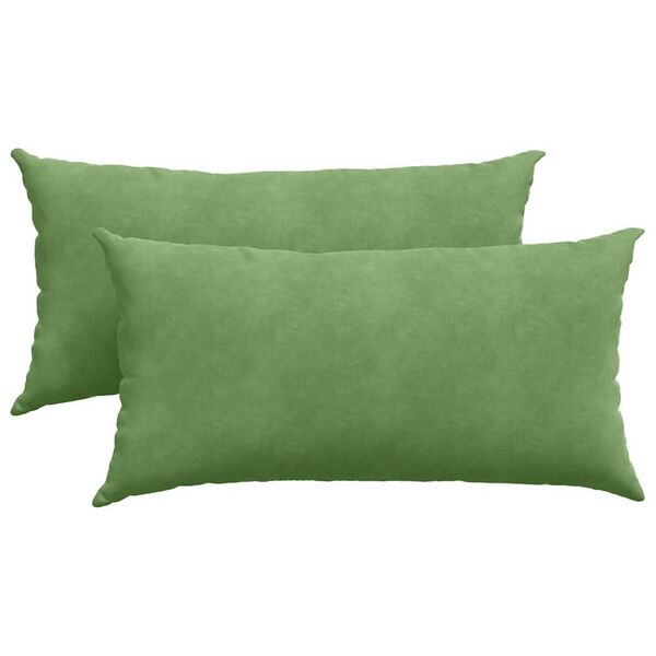 vidaXL Cuscini da Divano 2 pcs Verde chiaro 80 x 40 cm