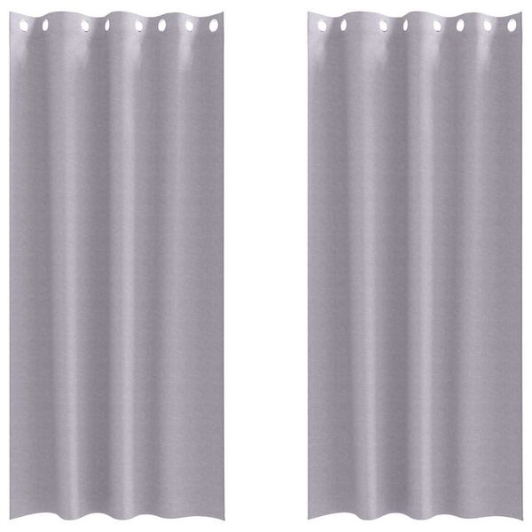 vidaXL Tende Blackout con Anelli 2 pcs Grigio Metallico 260 x 140 cm