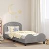 vidaXL Struttura letto bambini con testata Grigio chiaro 90 x 200 cm