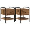 vidaXL Armadio da Notte 2 pz Legno antico 35 x 36,5 x 47 cm