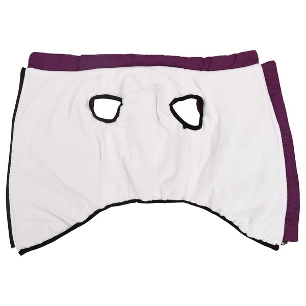 vidaXL Cappotto per Cani con imbracatura Viola L48 Pile e Poliestere