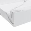 vidaXL Scaffale da parete 4 pcs Marmo Bianco 40 x 9 x 3 cm