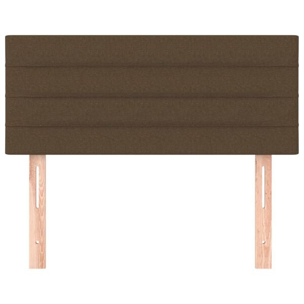 vidaXL Testiera Marrone Scuro 80x5x78/88 cm in Tessuto