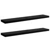 vidaXL Scaffali a Parete 2 pz Nero Lucido 120x23,5x3,8 cm in MDF