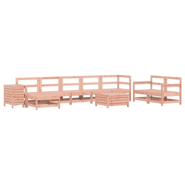 vidaXL Set Divani da Giardino 10 pz in Legno Massello Abete Douglas