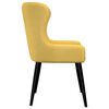 vidaXL Sedie da Pranzo 2 pz Gialle in Tessuto