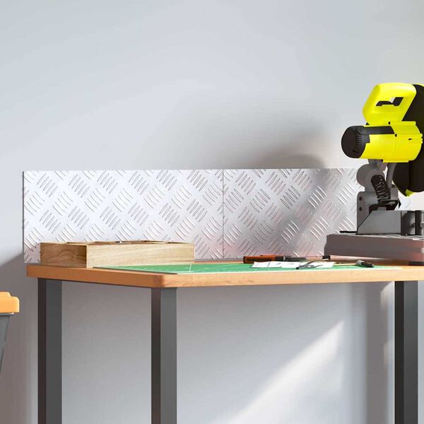 vidaXL Gradini per Scale 2 pcs Argento 50 x 20 cm Alluminio