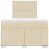 vidaXL Giroletto a Molle con Materasso Crema 120x190 cm in Tessuto