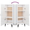 vidaXL Credenza 34,5x34x90 cm in Legno Multistrato Bianco Lucido