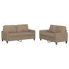 vidaXL Set di Divani 2 pz con Cuscini cappuccino in Similpelle