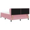 vidaXL Letto a molle con materasso Rosa 160 x 200 cm Velluto