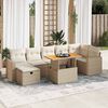 vidaXL Set Divano da Giardino 5 pz con Cuscini Beige Polyrattan Acacia