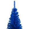 vidaXL Albero di Natale Preilluminato con Palline Blu 210 cm PVC