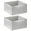 vidaXL Vaso da giardino 2 pz Argento 80 x 80 x 40 cm Acciaio zincato