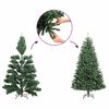 vidaXL Albero di Natale Artificiale ad Angolo con Supporto Verde 210 cm PVC