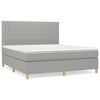 vidaXL Giroletto a Molle con Materasso Grigio Chiaro160x200 cm Tessuto
