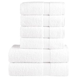 vidaXL Set ASciugamani SOLUND 6 pz Bianchi 600 gsm