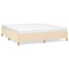 vidaXL Giroletto senza Materasso Crema 160x200 cm in Tessuto