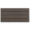 vidaXL Piastrelle per Decking WPC 6 pz 60x30 cm 1,08 m² Marrone Scuro