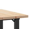 vidaXL Tavolo da Pranzo Telaio a O 60x60x75,5 cm Legno Pino e Acciaio
