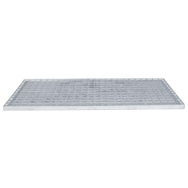 vidaXL Grata Argento 80 x 40 x 2 cm Acciaio Zincato a Caldo