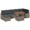 vidaXL Set Divano da Giardino 8 pz Grigio polyrattan