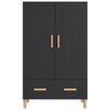 vidaXL Credenza Nera 70x31x115 cm in Legno Multistrato