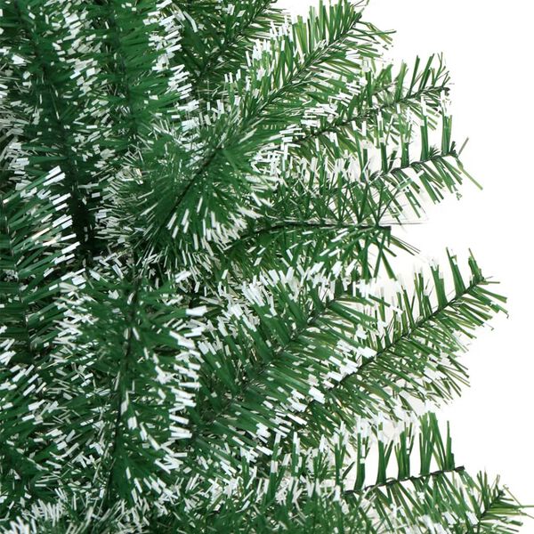 vidaXL Albero di Natale Artificiale con Neve Fioccata Verde 210 cm