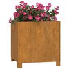 vidaXL Fioriere con Gambe 2pz Ruggine 40x40x40 cm Acciaio Corten