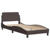 vidaXL Letto con Materasso Hvar Marrone Scuro 90x200 cm in Tessuto