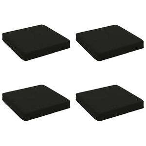 vidaXL Cuscini per Sedia in 4 Pezzi VUGHT 4 pcs 100% Poliestere Nero