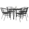vidaXL Set da Pranzo da Giardino con Cuscini 5 pz Polyrattan Vetro