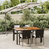 vidaXL Set da Pranzo da Giardino 5 pz Nero con Cuscini in Polyrattan