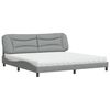 vidaXL Letto con Materasso Hvar Grigio Chiaro 200x200 cm in Tessuto